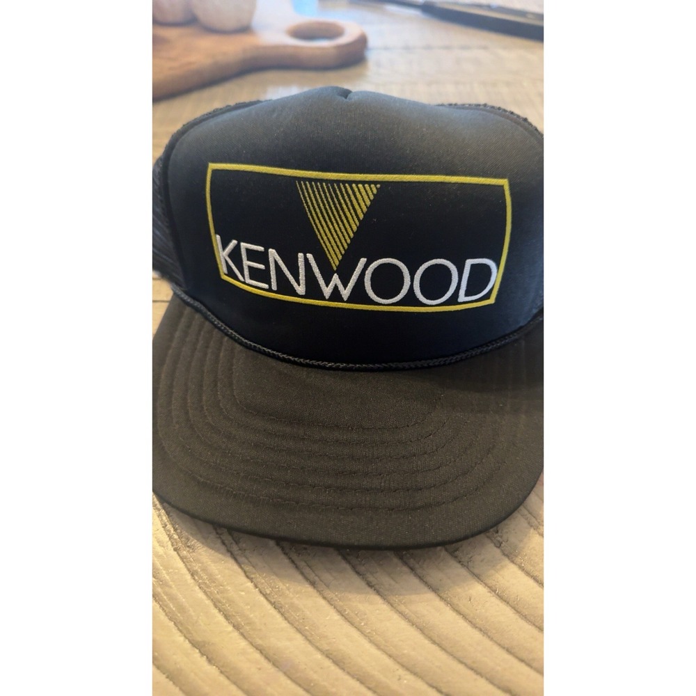 Vintage Kenwood Deck Head Unit Speaker Stereo Trucker Hat Cap Polyester Black